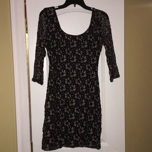 Black and nude lace dress